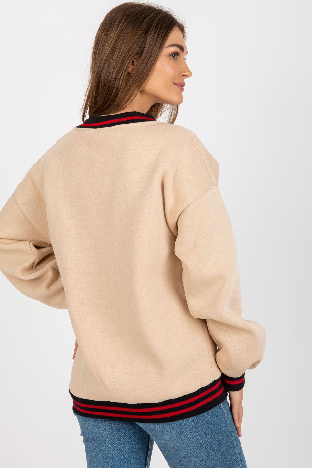 Bluza Damska Model EM-BL-754.37 Beige - Ex Moda216168 - Beżowy - obrazek 3