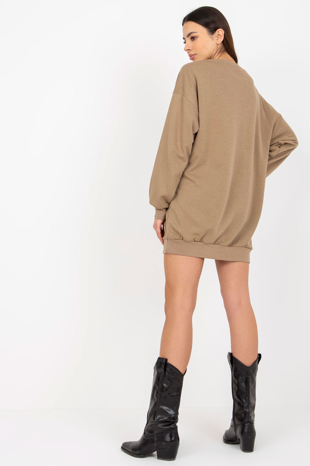 Bluza Damska Model EM-BL-U719.82P Dark Beige - Ex Moda216172 - Beżowy - obrazek 3