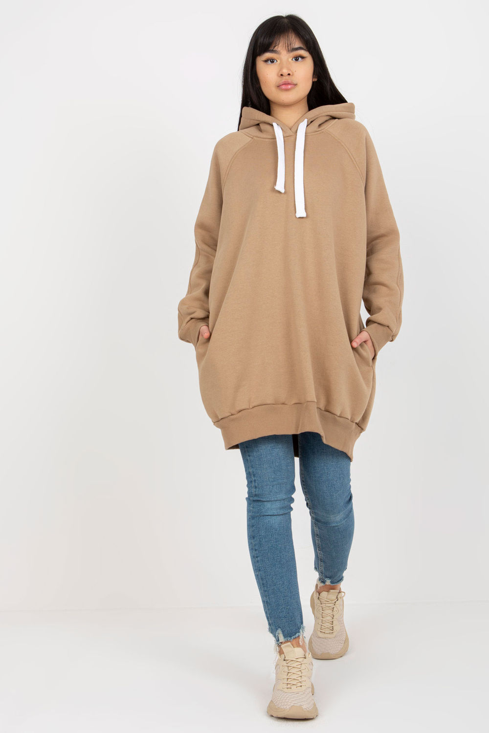 Bluza Damska Model EM-BL-695.25X Dark Beige - Ex Moda216186 - Beżowy