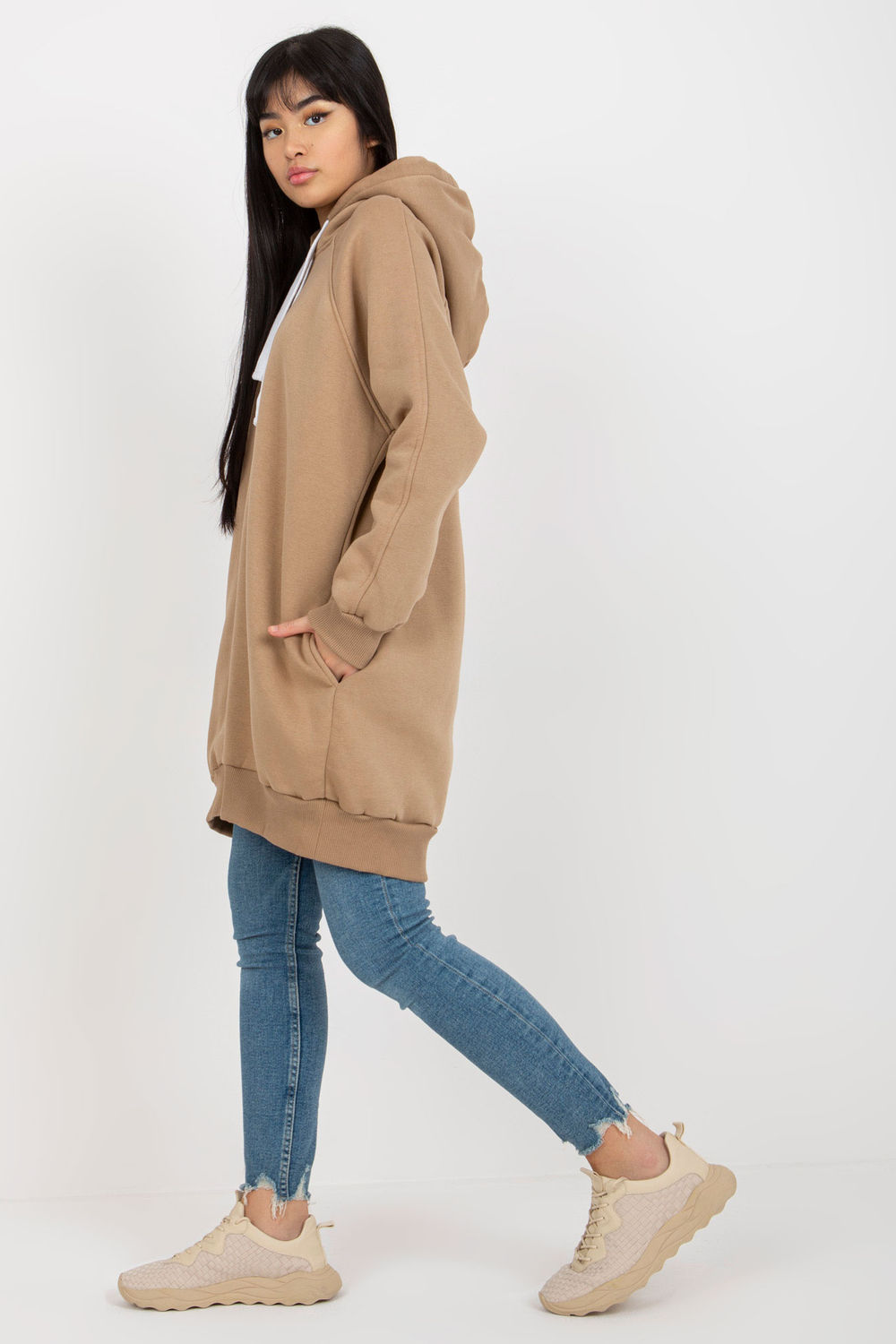 Bluza Damska Model EM-BL-695.25X Dark Beige - Ex Moda216186 - Beżowy - obrazek 2
