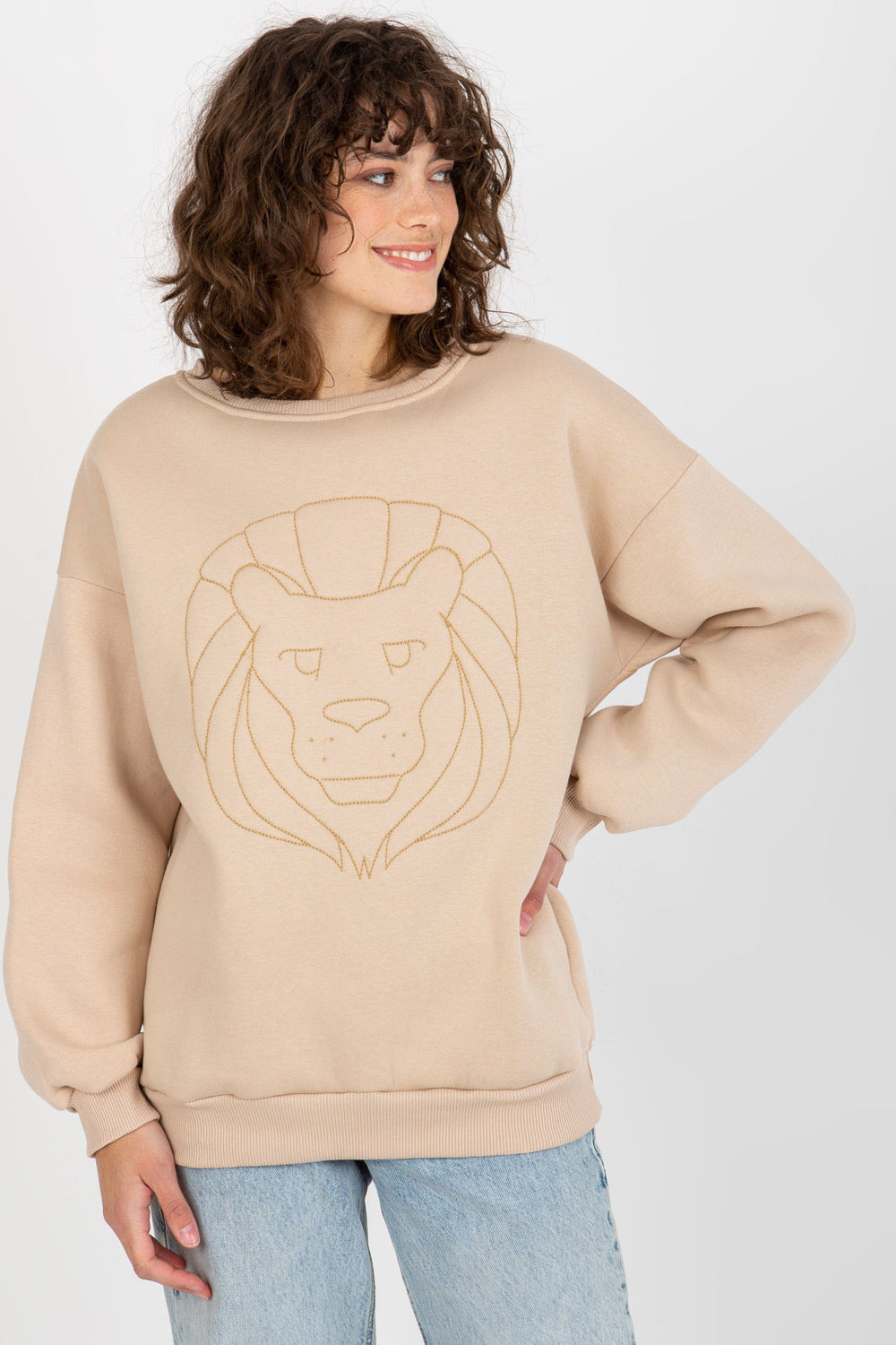 Bluza Damska Model EM-BL-617-4.41P Beige - Ex Moda216189 - Beżowy