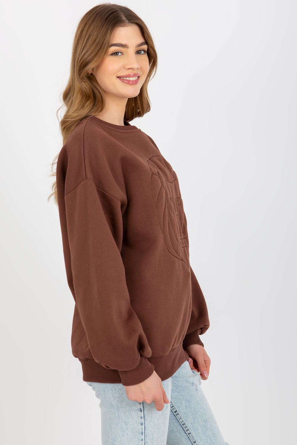 Bluza Damska Model EM-BL-617-4.41P Brown - Ex Moda216192 - Brązowy - obrazek 2