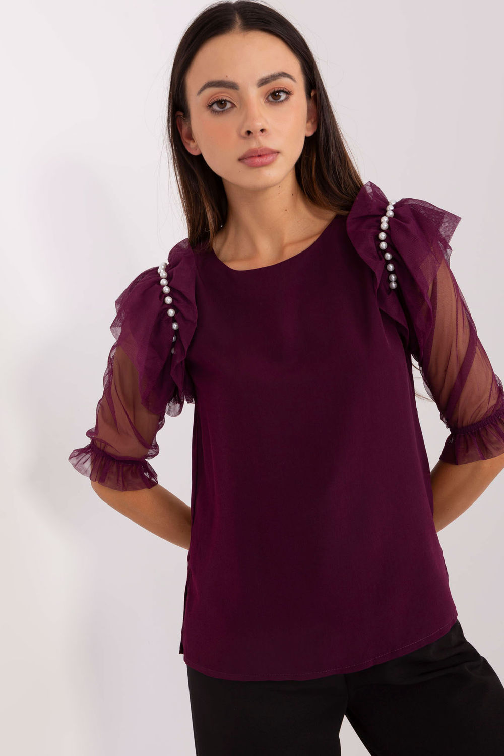 Bluzka Model LK-BZ-506682.26P Dark Violet - Lakerta216395 - Fioletowy