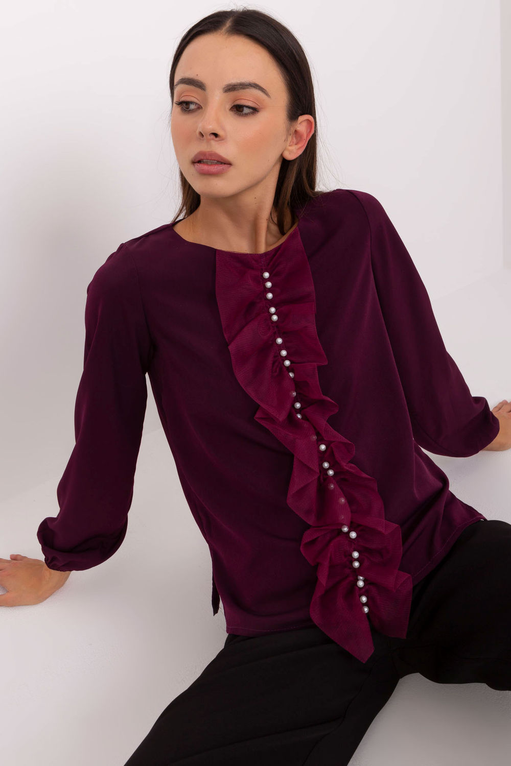 Bluzka Model LK-BZ-506673.36 Dark Violet - Lakerta216396 - Fioletowy