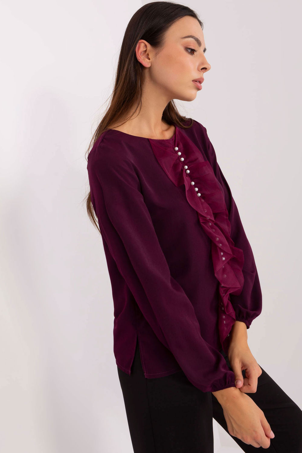 Bluzka Model LK-BZ-506673.36 Dark Violet - Lakerta216396 - Fioletowy - obrazek 2