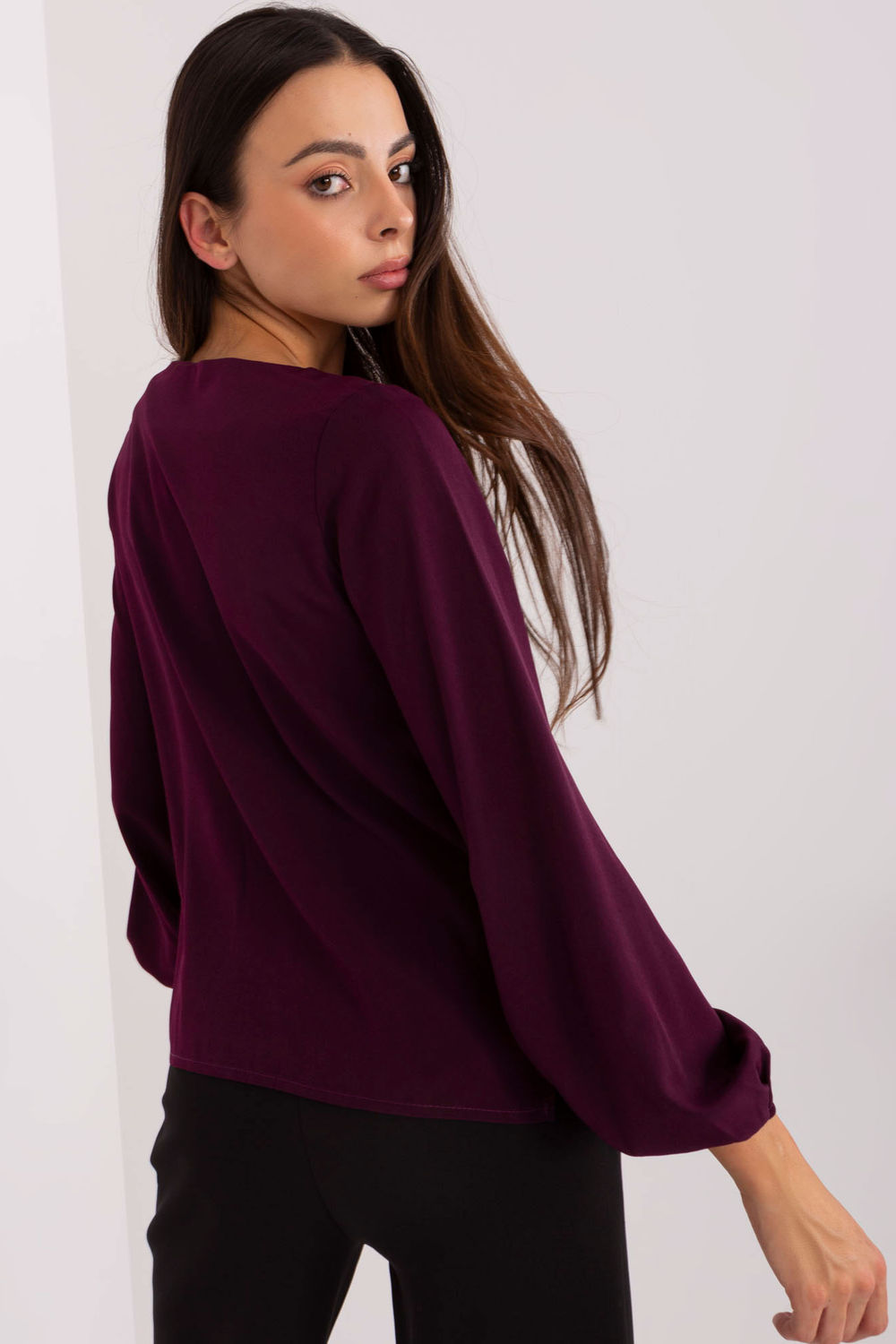 Bluzka Model LK-BZ-506673.36 Dark Violet - Lakerta216396 - Fioletowy - obrazek 3