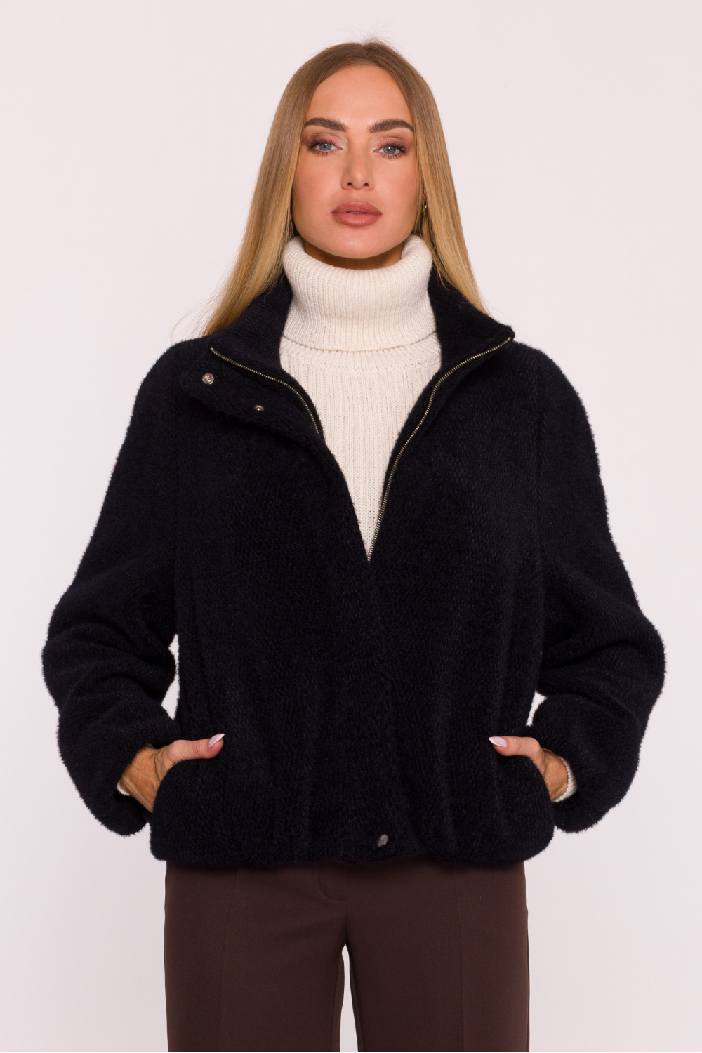 Kurtka Damska Model MOE885 Black - Moe216572 - Czarny