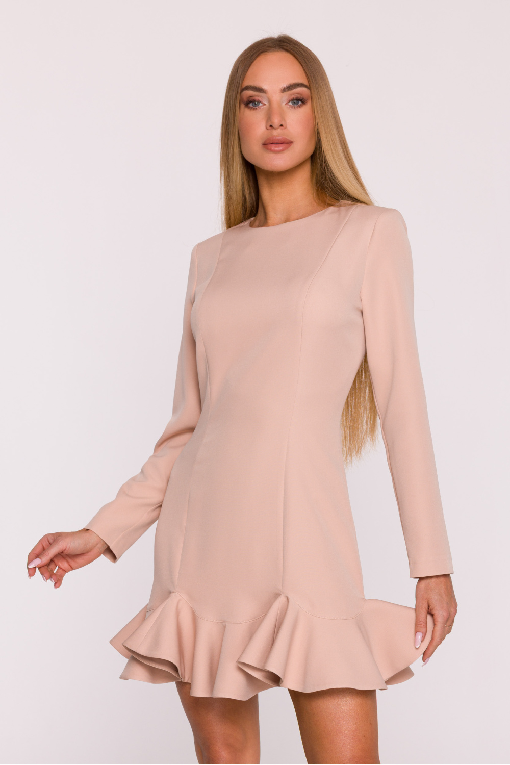 Sukienka Model MOE880 Beige - Moe216585 - Beżowy