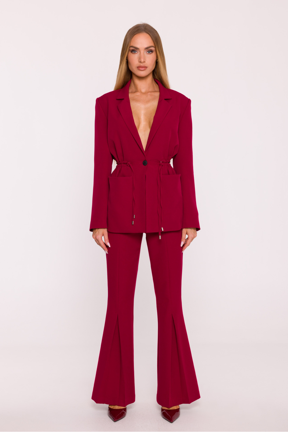 Spodnie Damskie Model MOE874 Bordo - Moe216616 - Czerwony - obrazek 2