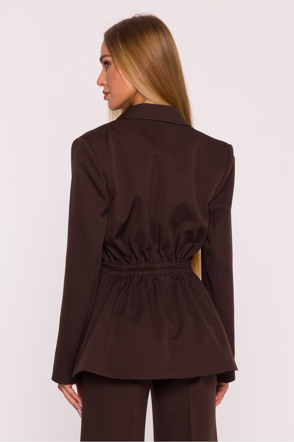 Marynarka Damska Model MOE873 Brown - Moe216620 - Brązowy - obrazek 3
