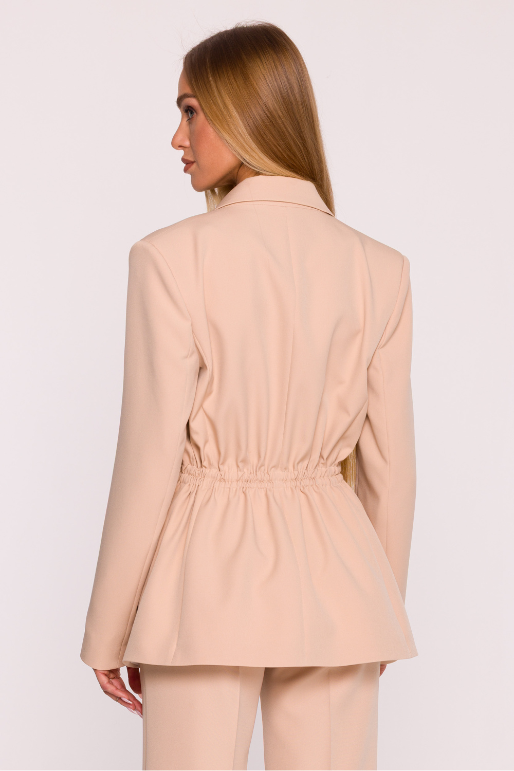 Marynarka Damska Model MOE873 Beige - Moe216622 - Beżowy - obrazek 3