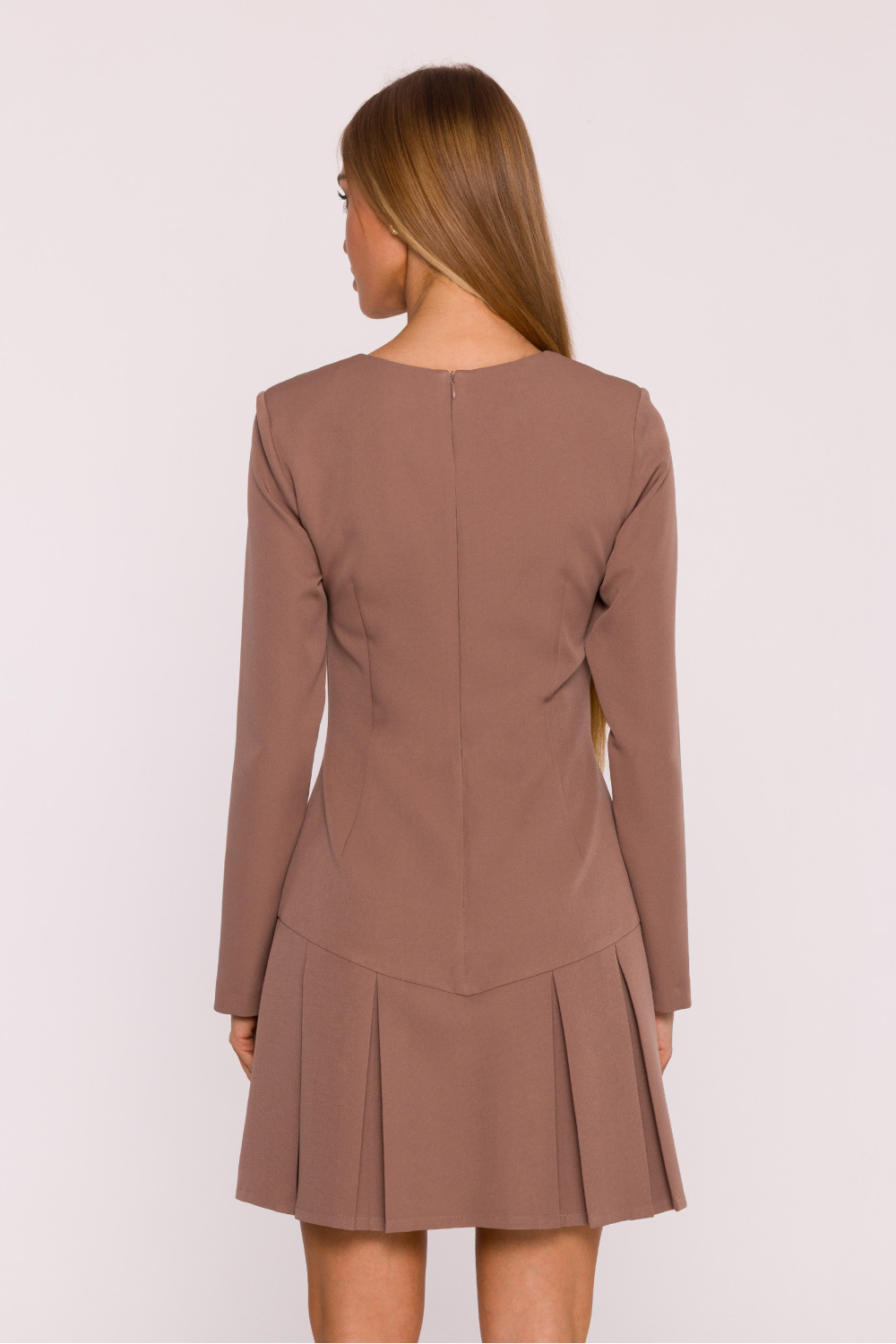 Sukienka Model MOE872 Mocca - Moe216623 - Brązowy - obrazek 3
