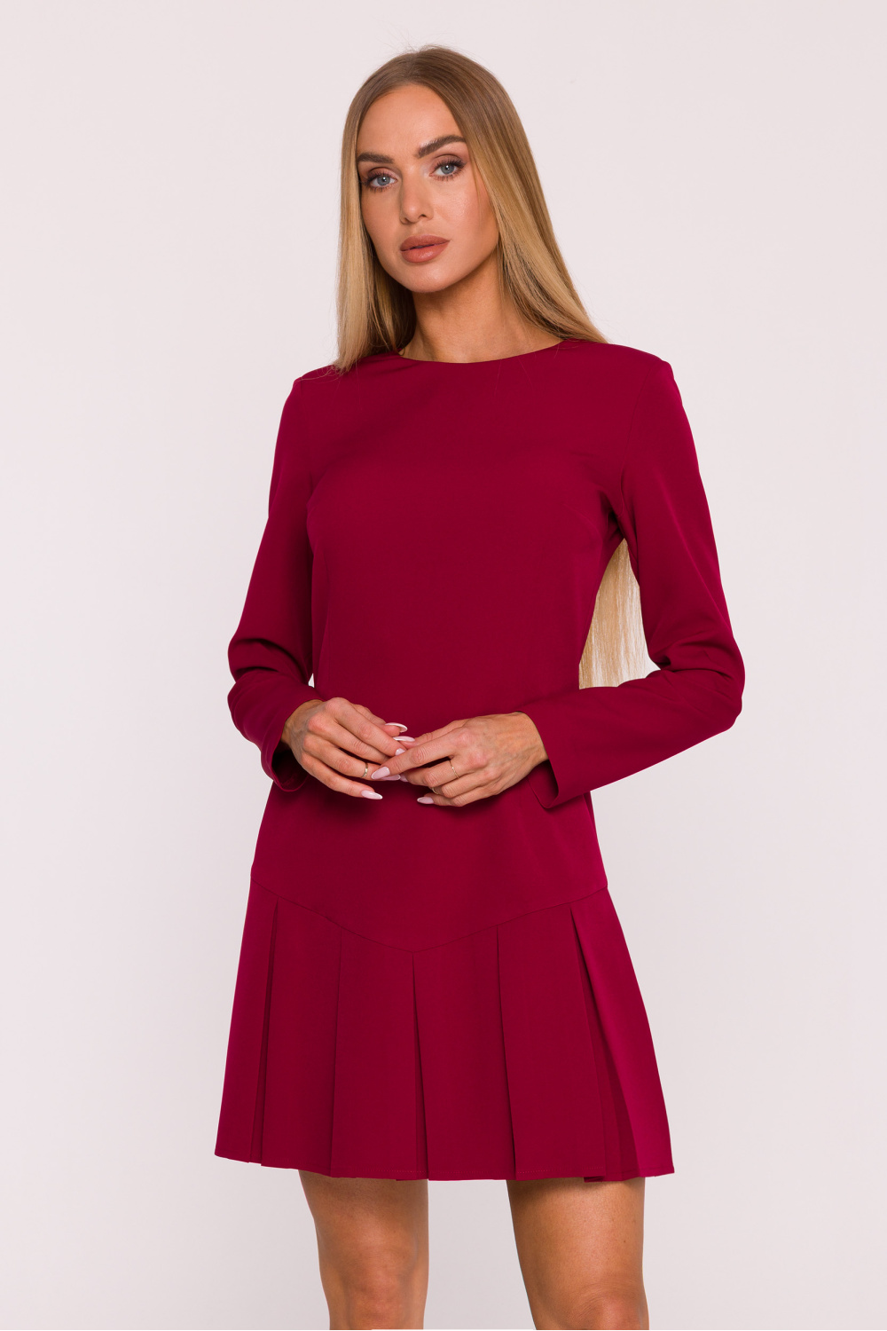 Sukienka Model MOE872 Bordo - Moe216626 - Czerwony