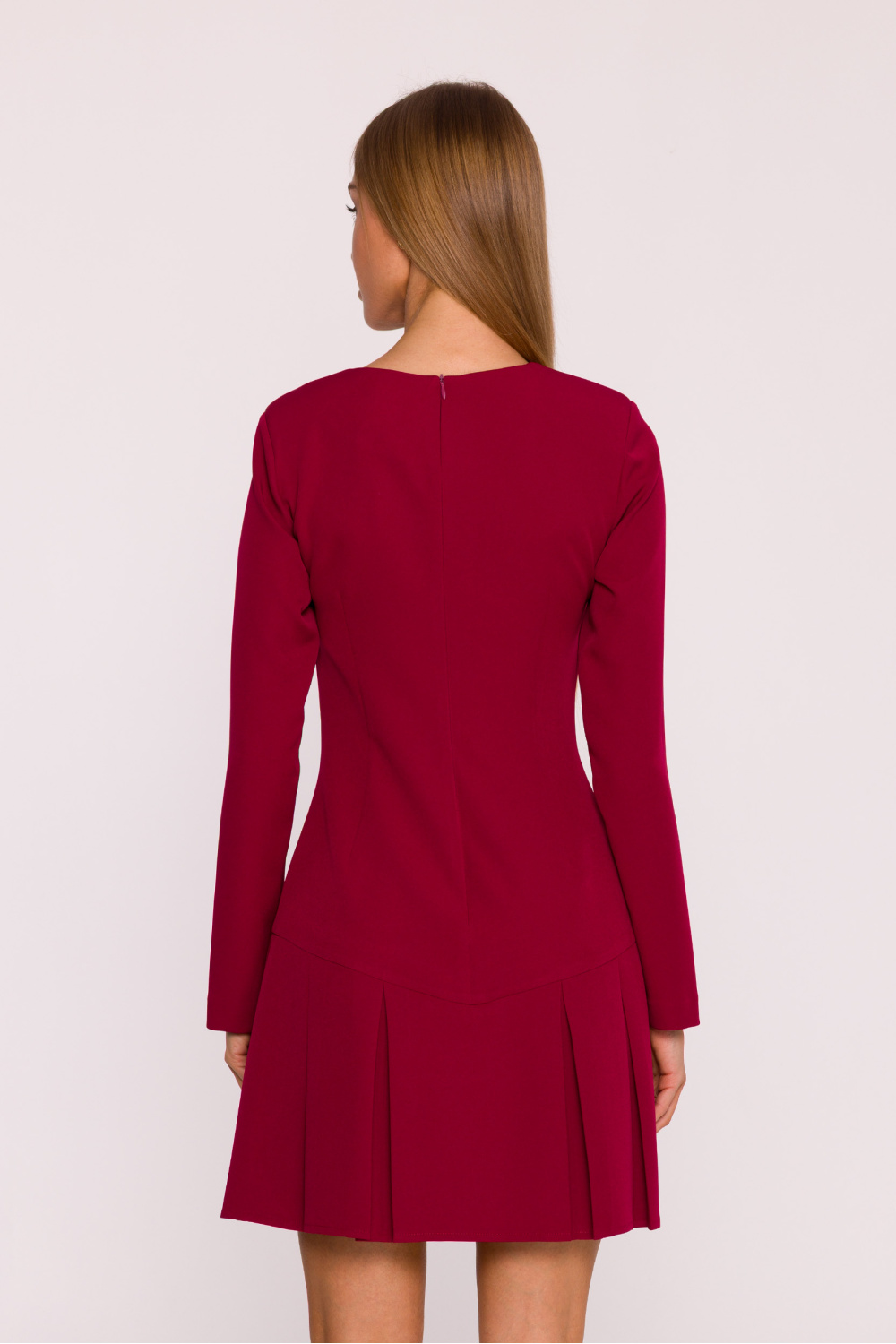 Sukienka Model MOE872 Bordo - Moe216626 - Czerwony - obrazek 3