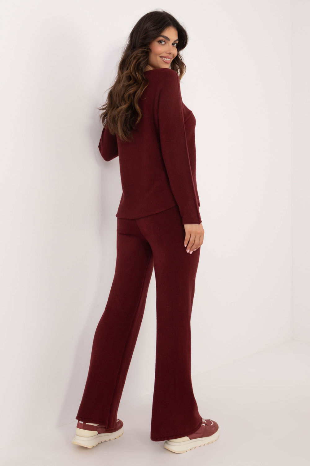 Spodnie Komplet Model IT-KMPL-2219.51 Bordo - Italy Moda216691 - Czerwony - obrazek 3