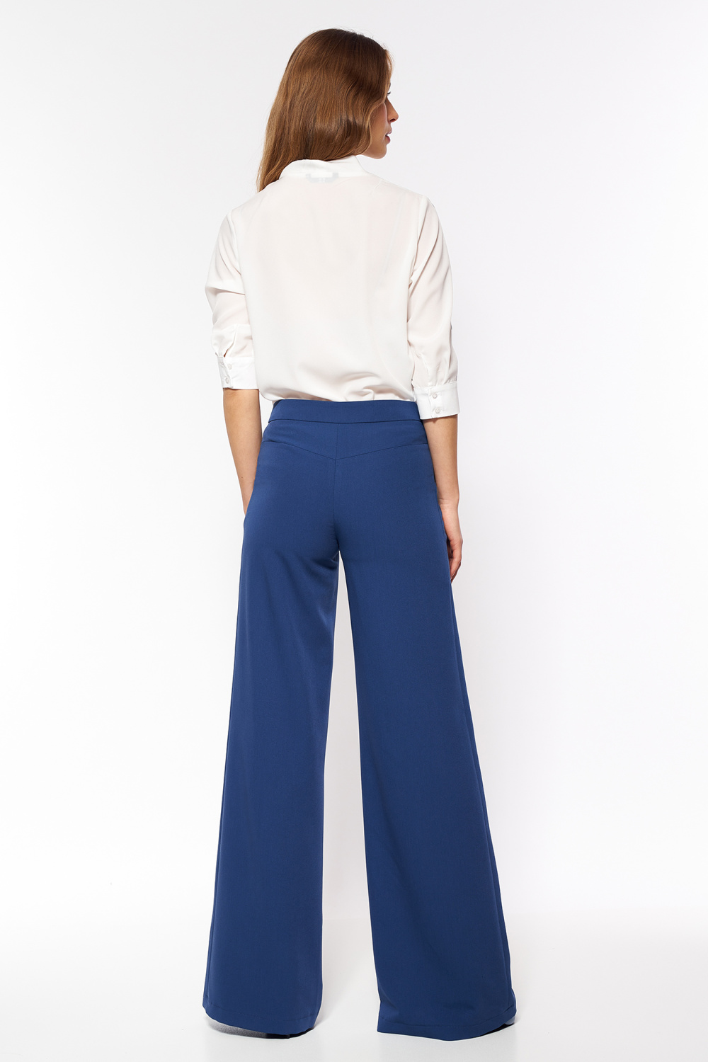 Spodnie Kobaltowe spodnie palazzo SD95 Cobalt - Nife216894 - Niebieski - obrazek 3