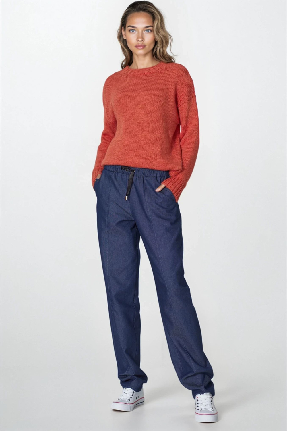 Spodnie Luźne spodnie jeansowe SD93 Jeans - Nife216898 - Niebieski