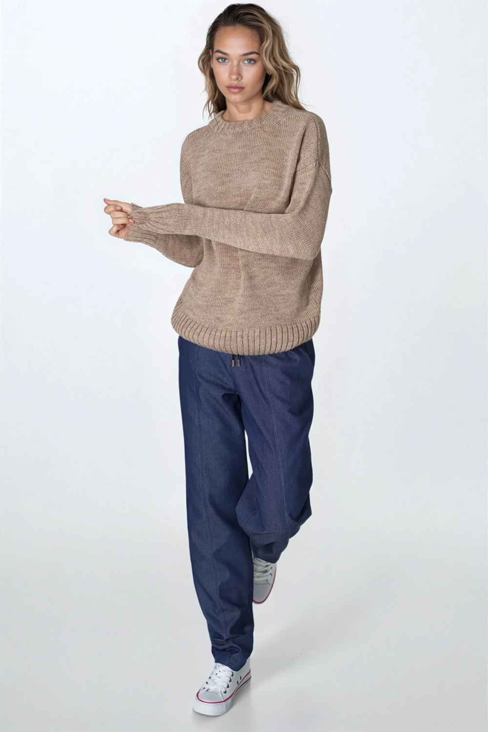 Spodnie Luźne spodnie jeansowe SD93 Jeans - Nife216898 - Niebieski - obrazek 2