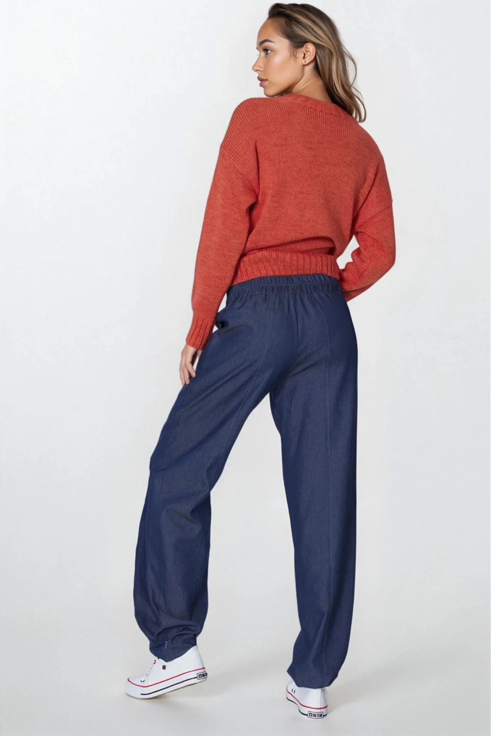 Spodnie Luźne spodnie jeansowe SD93 Jeans - Nife216898 - Niebieski - obrazek 3