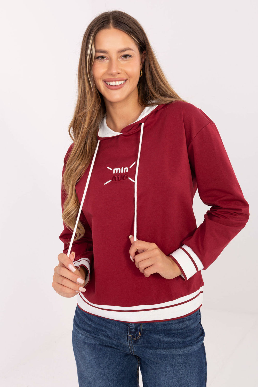 Bluza Damska Model RV-BL-A857.47 Bordo - Relevance217026 - Czerwony
