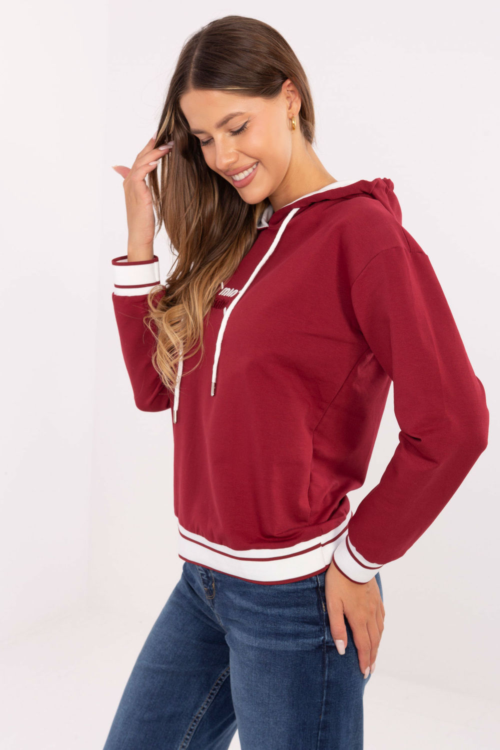 Bluza Damska Model RV-BL-A857.47 Bordo - Relevance217026 - Czerwony - obrazek 2
