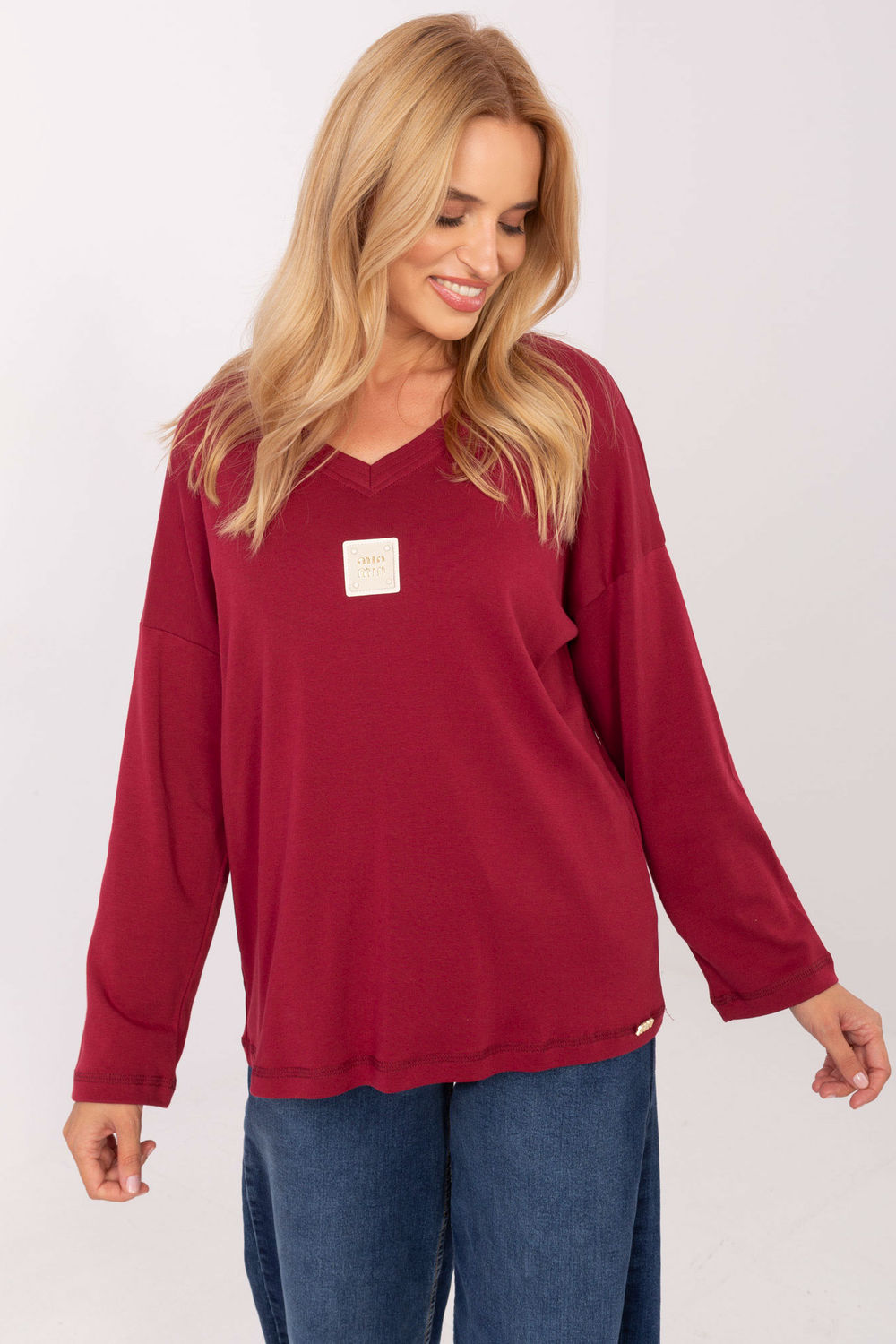 Bluzka Model RV-BZ-A852.51 Bordo - Relevance217038 - Czerwony