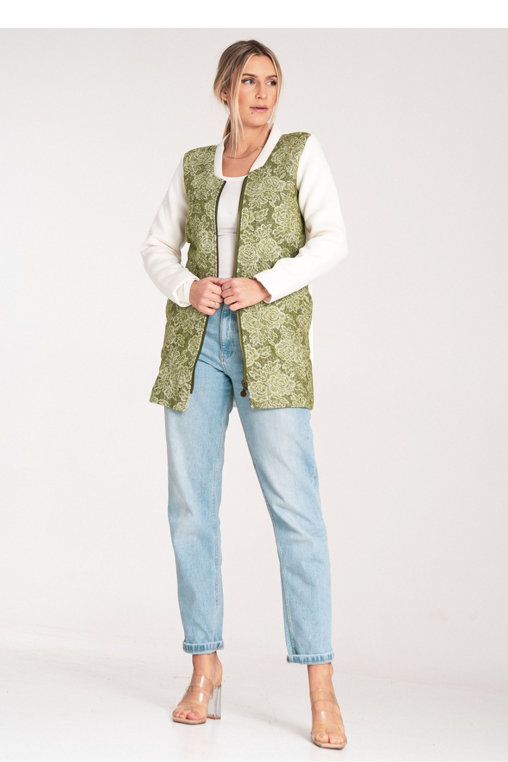 Płaszcz Damski Model M1062 White - Figl217065 - Biały - obrazek 2
