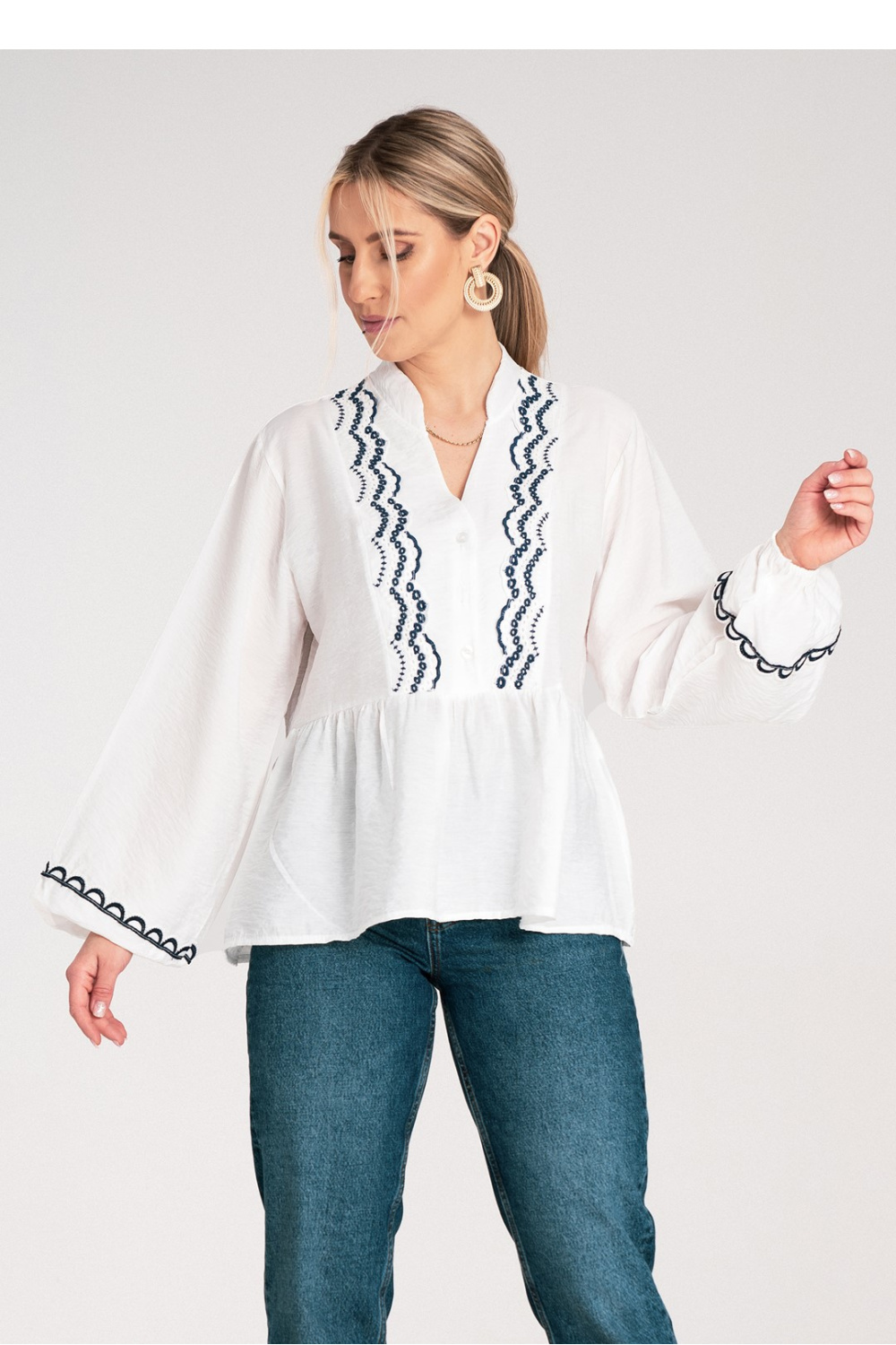 Bluzka Model M1192 White - Figl217067 - Biały