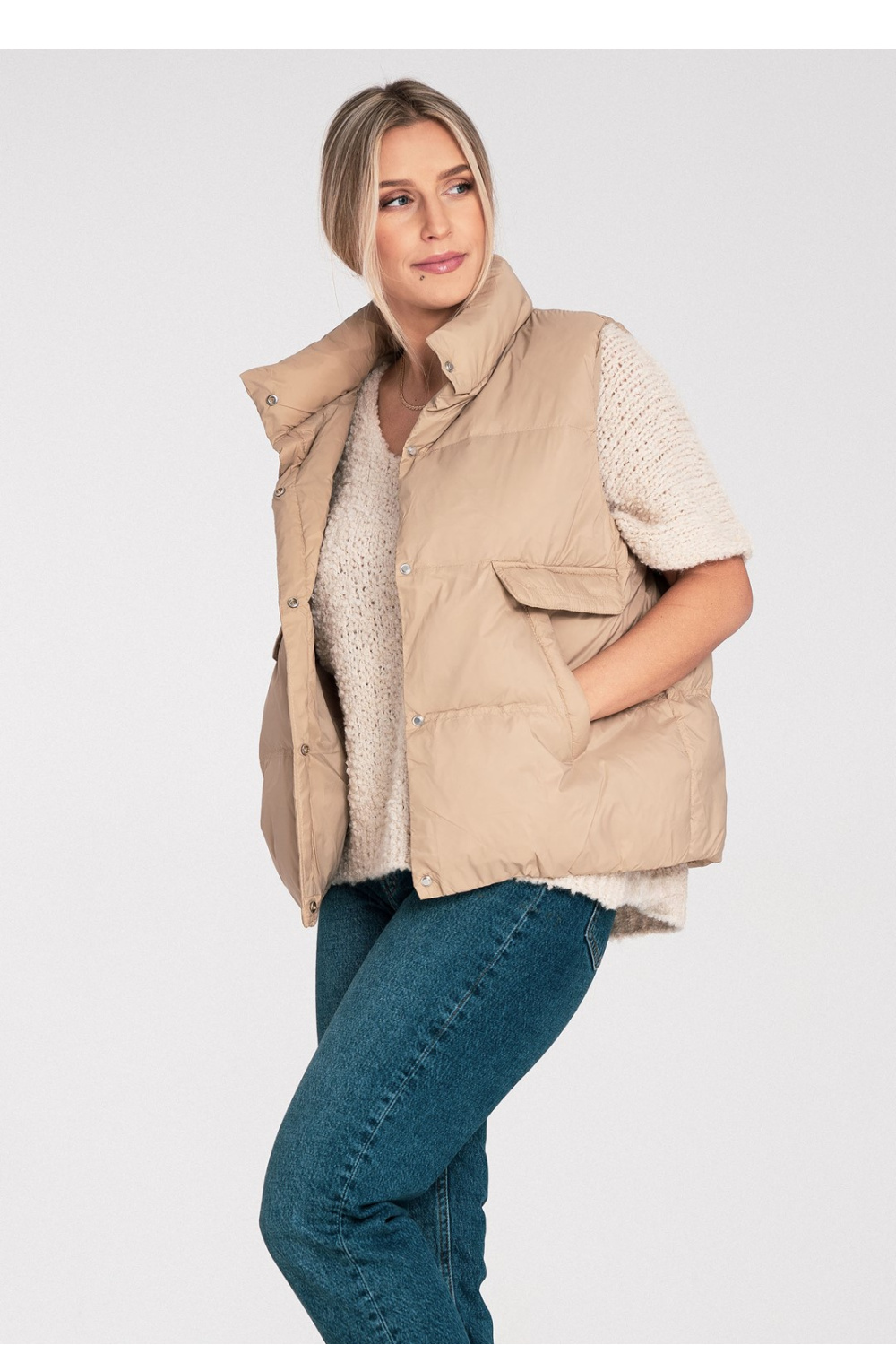 Kamizelka Model M1115 Beige - Figl217068 - Beżowy - obrazek 4
