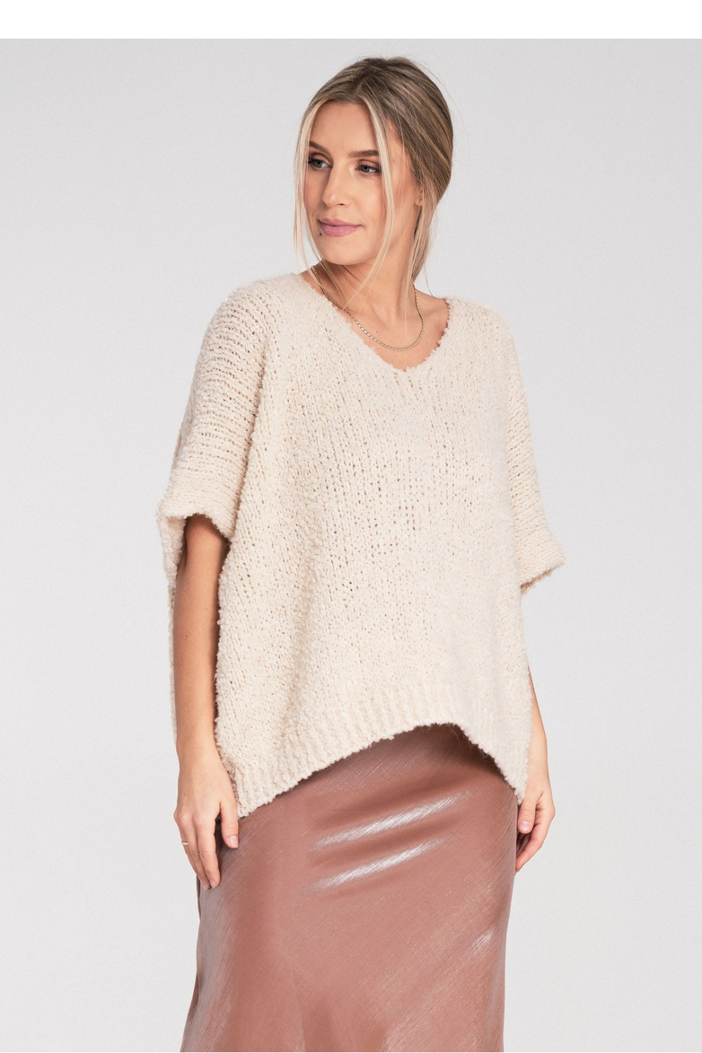 Sweter Damski Model M1109 Beige - Figl217071 - Beżowy - obrazek 2
