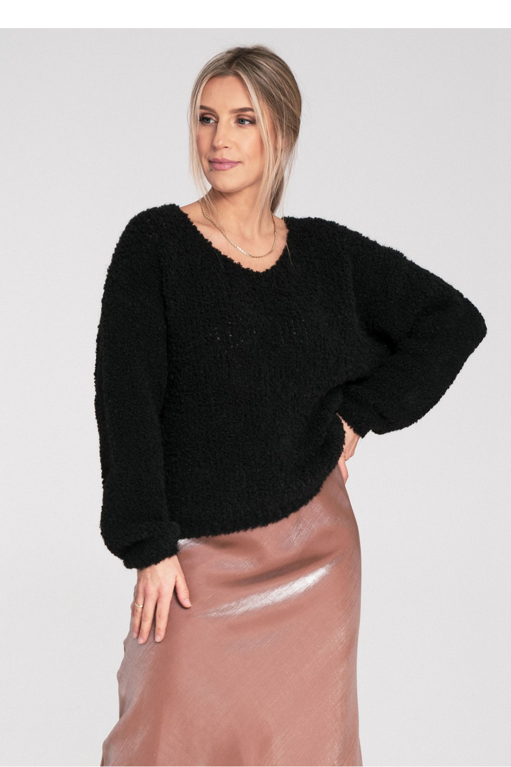 Sweter Damski Model M1108 Black - Figl217072 - Czarny - obrazek 2