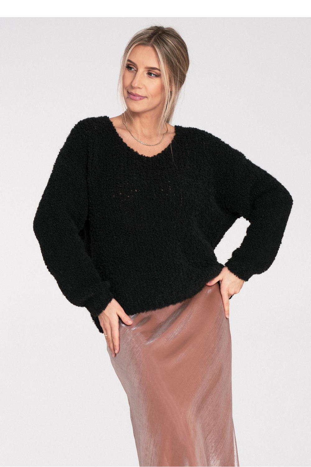 Sweter Damski Model M1108 Black - Figl217072 - Czarny - obrazek 4