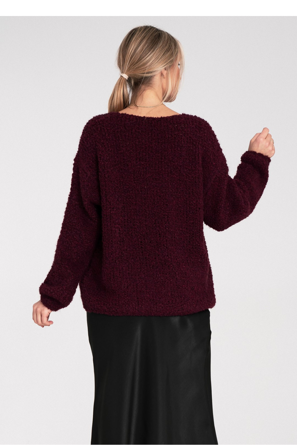 Sweter Damski Model M1108 Bordo - Figl217073 - Czerwony - obrazek 3