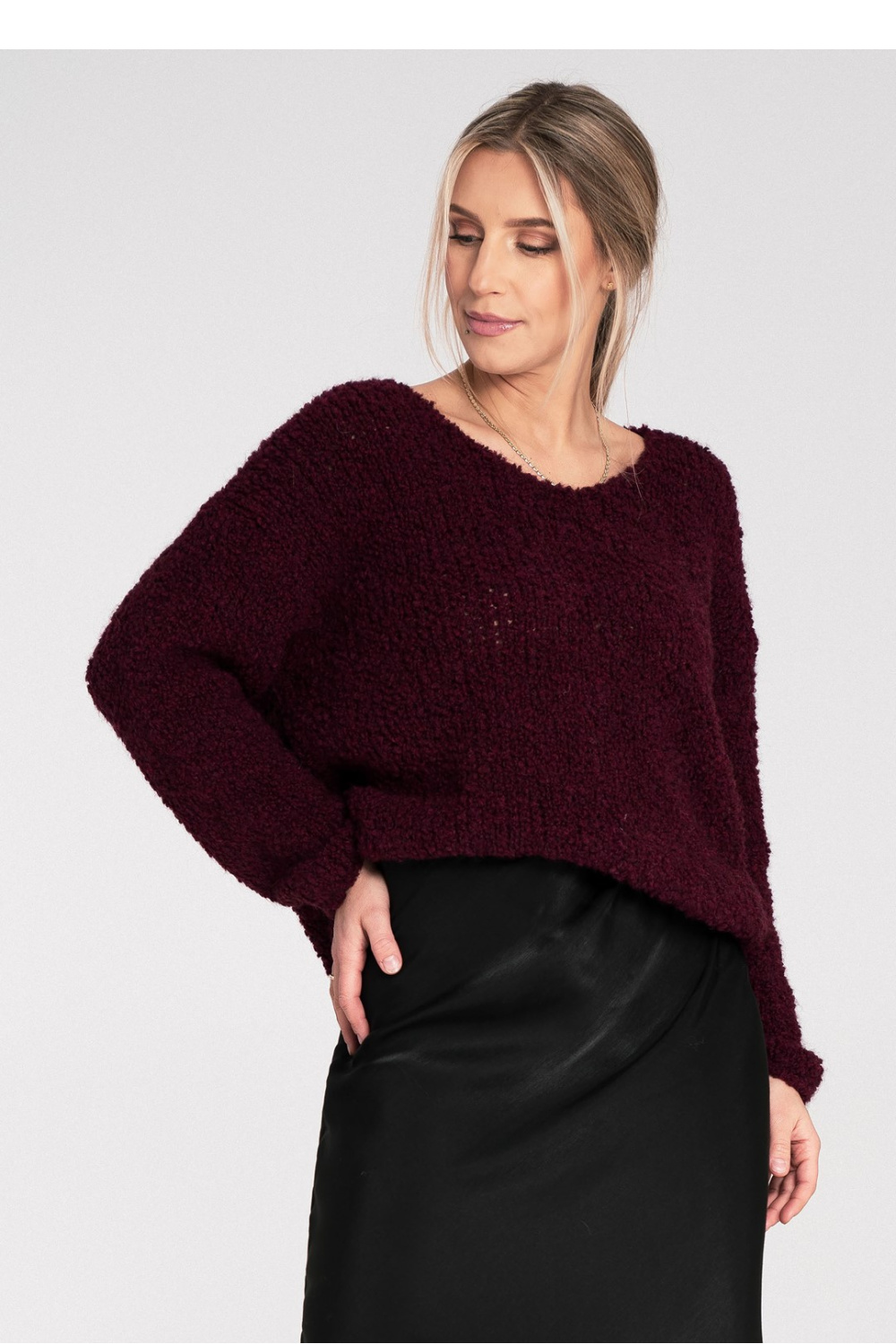 Sweter Damski Model M1108 Bordo - Figl217073 - Czerwony - obrazek 4