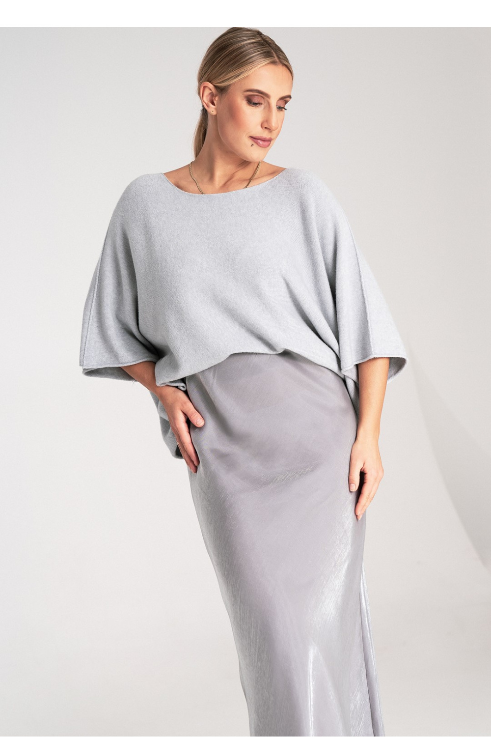 Sweter Damski Model M1102 Grey - Figl217075 - Szary - obrazek 4