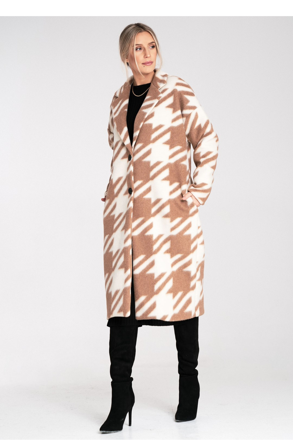 Płaszcz Damski Model M1112 Beige - Figl217102 - Beżowy - obrazek 2