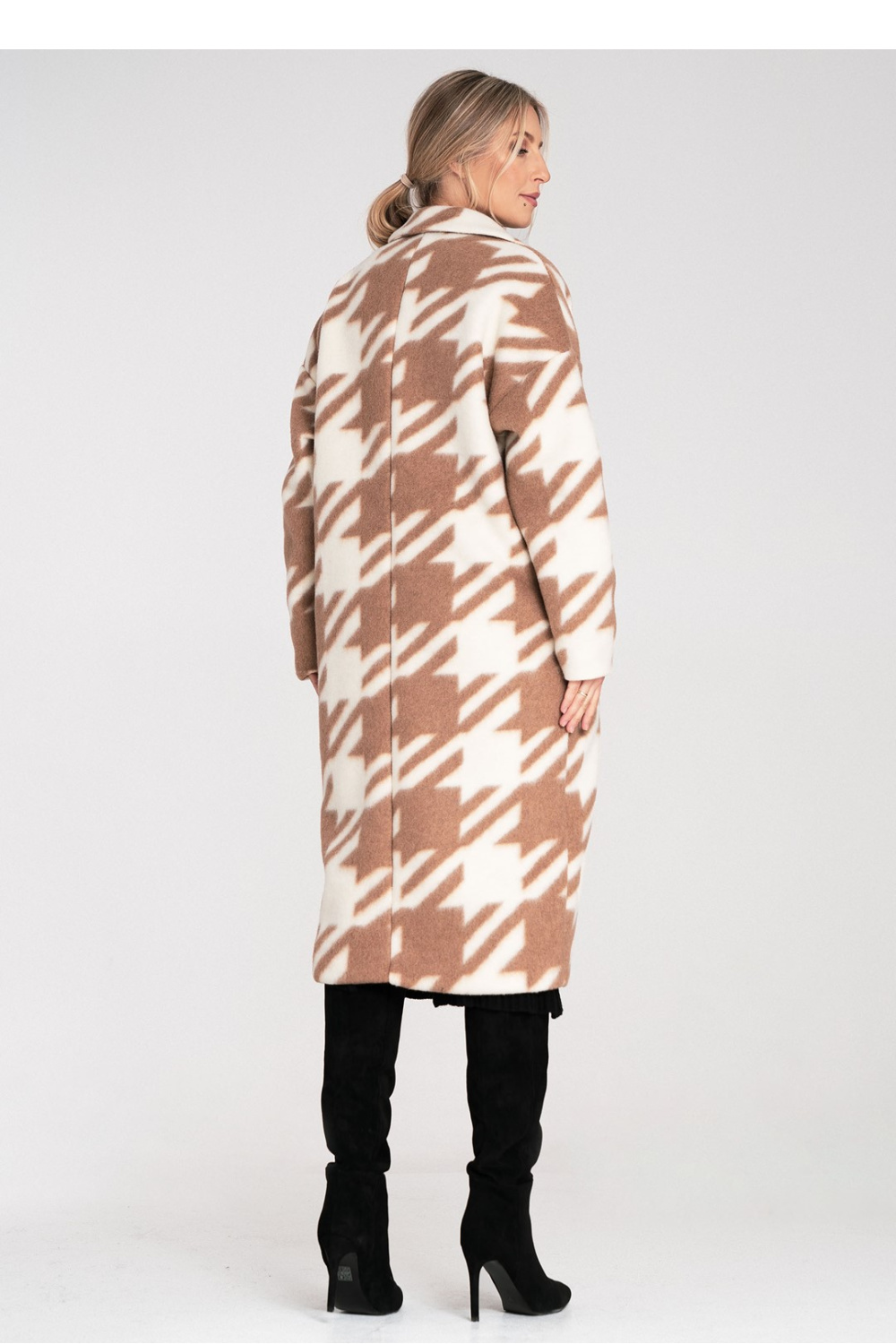 Płaszcz Damski Model M1112 Beige - Figl217102 - Beżowy - obrazek 3