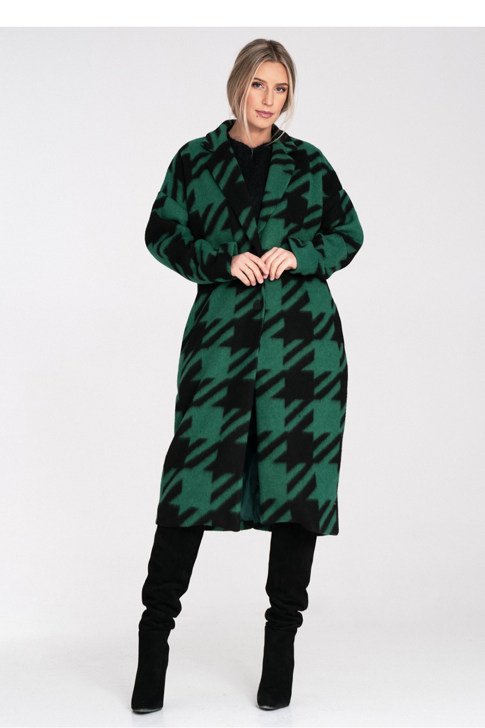 Płaszcz Damski Model M1112 Green - Figl217103 - Zielony