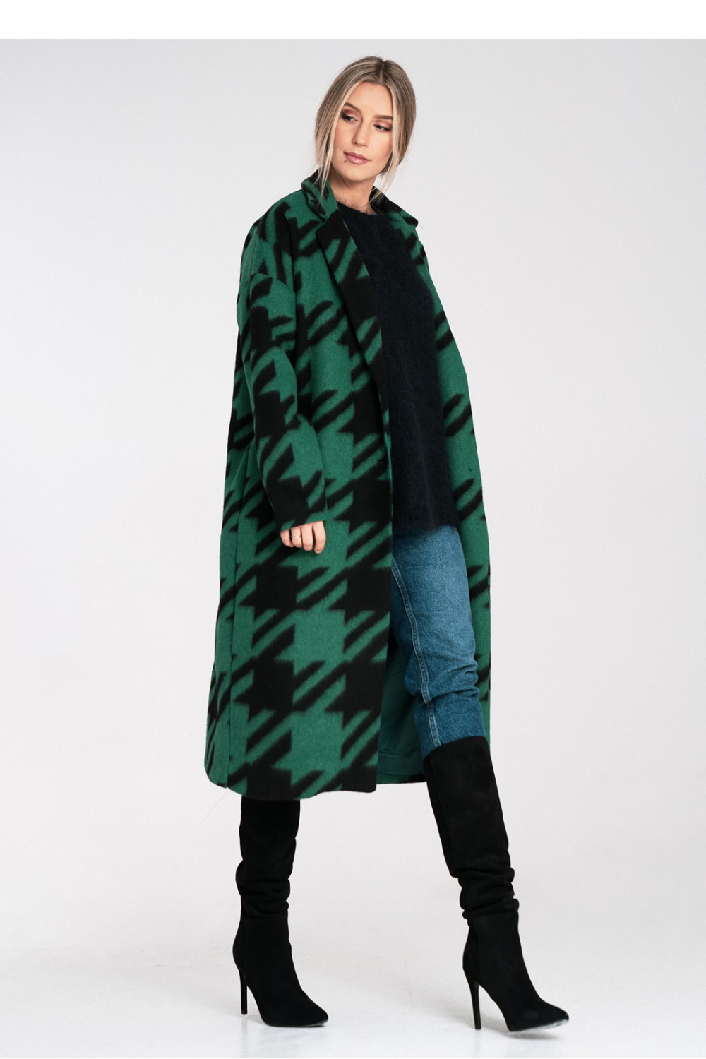 Płaszcz Damski Model M1112 Green - Figl217103 - Zielony - obrazek 4