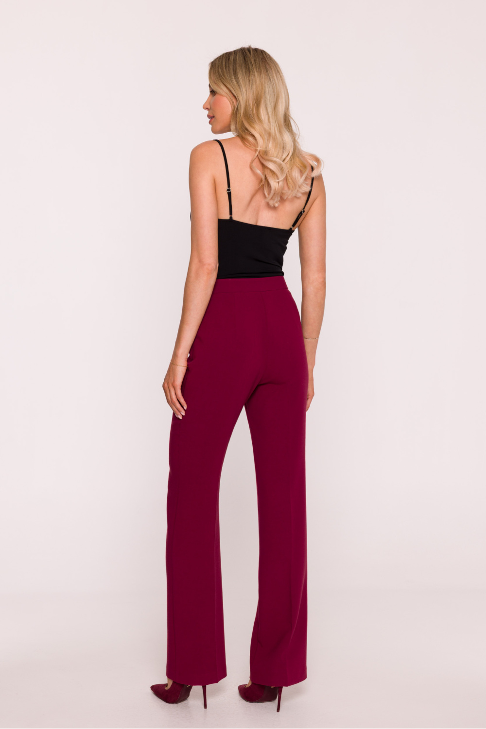 Spodnie Damskie Model S418 Bordo - Stylove217266 - Czerwony - obrazek 3