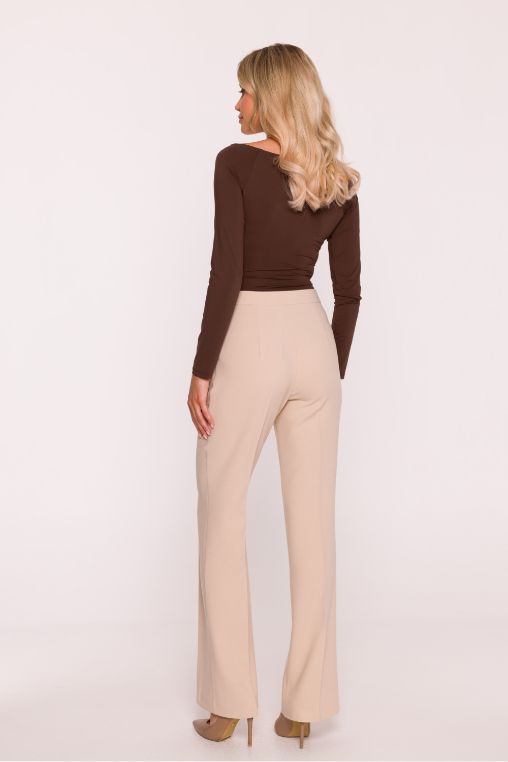 Spodnie Damskie Model S418 Beige - Stylove217267 - Beżowy - obrazek 3