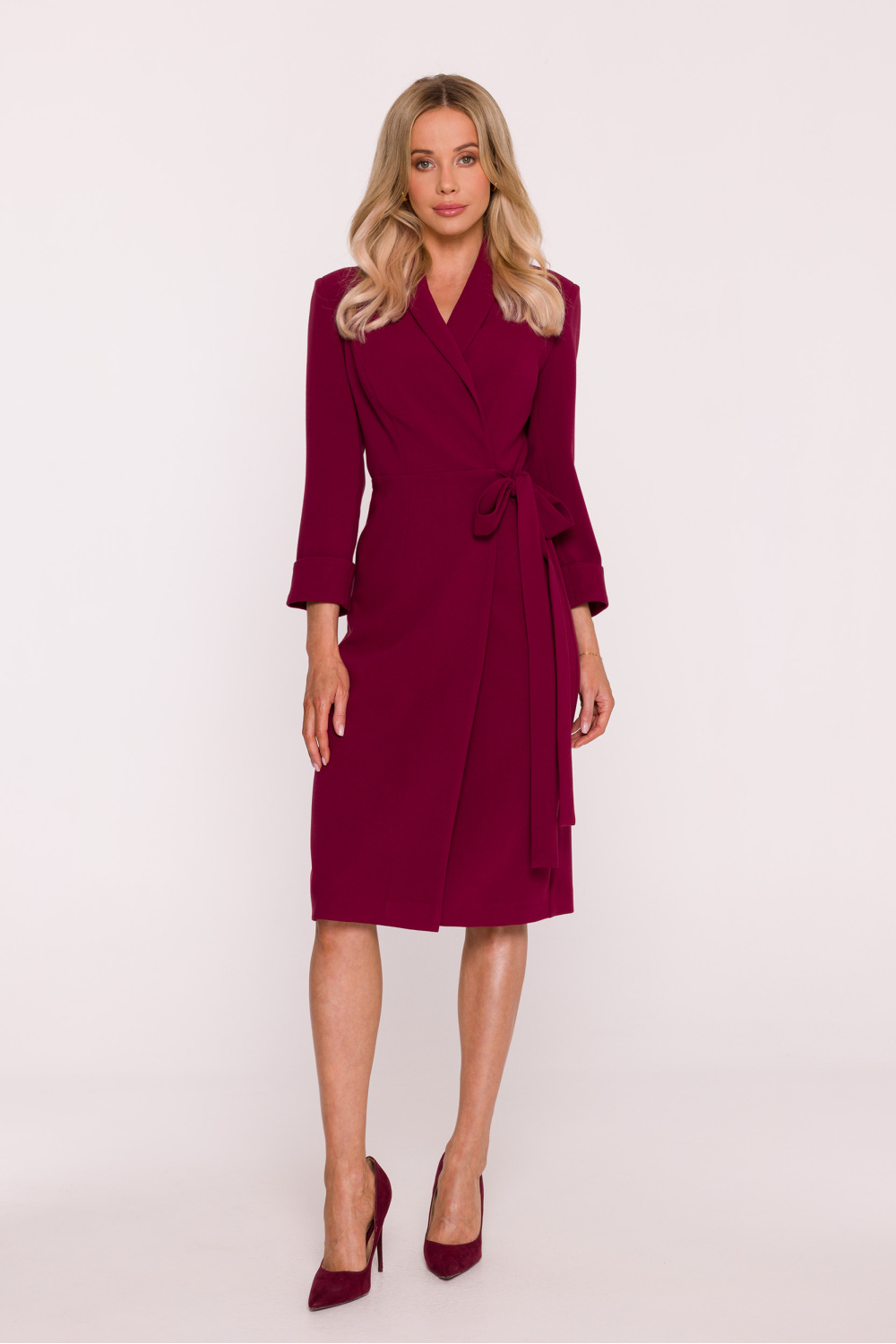 Sukienka Model S415 Bordo - Stylove217279 - Czerwony - obrazek 2