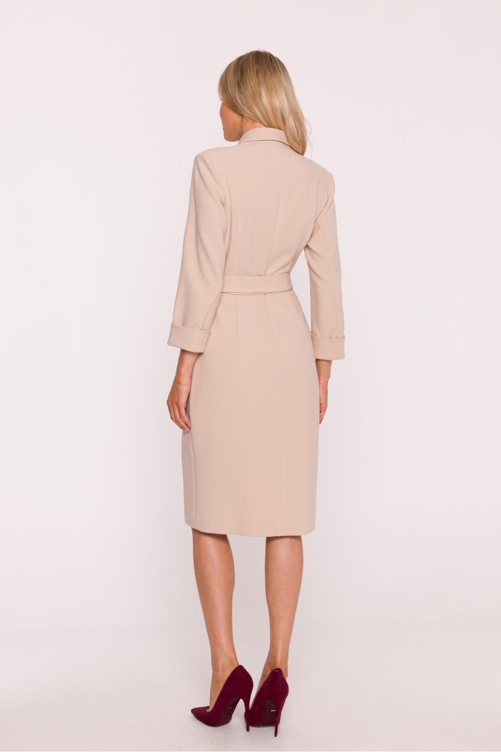 Sukienka Model S415 Beige - Stylove217280 - Beżowy - obrazek 3
