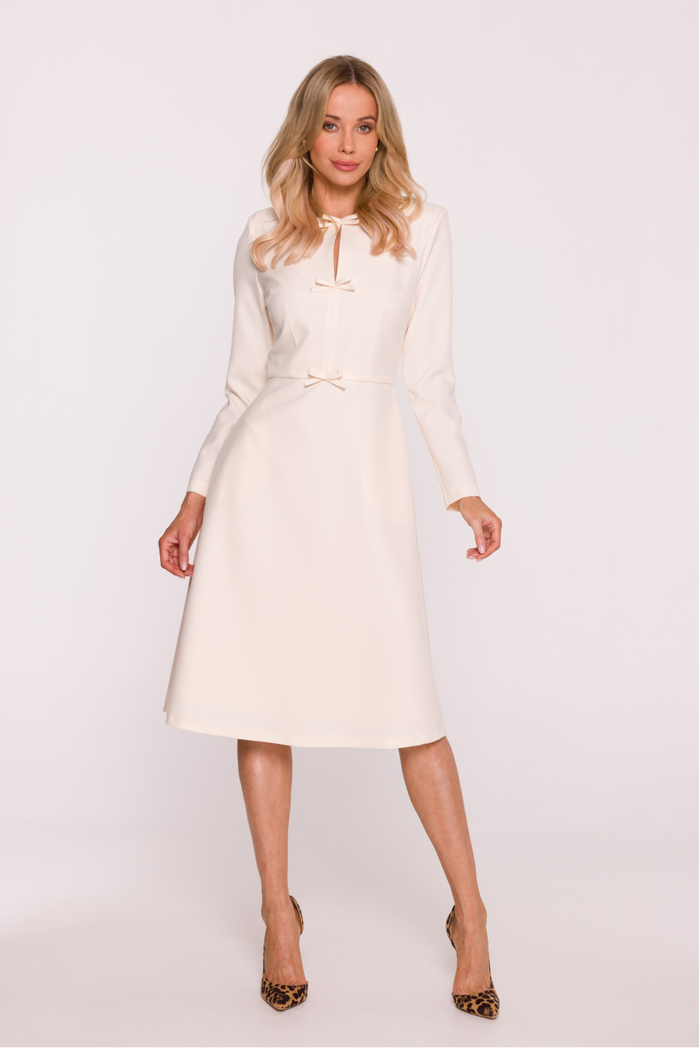 Sukienka Model S414 Kość Słoniowa - Stylove217281 - Beżowy - obrazek 2