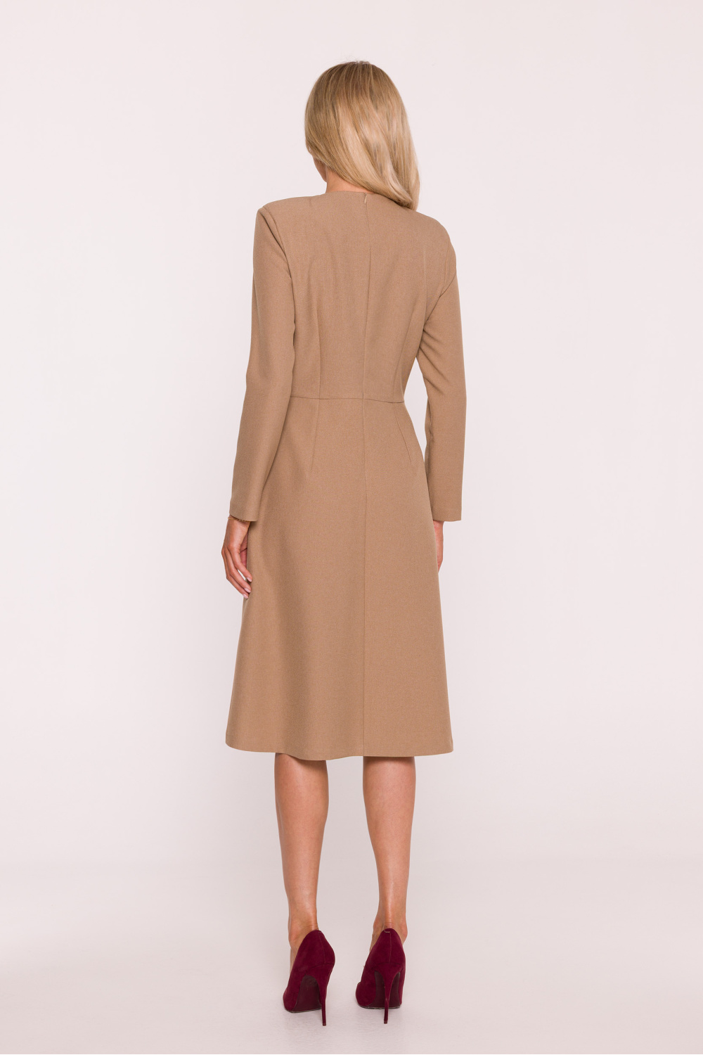 Sukienka Model S413 Beige - Stylove217285 - Beżowy - obrazek 3
