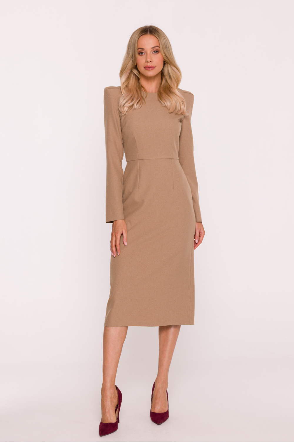 Sukienka Model S412 Beige - Stylove217290 - Beżowy
