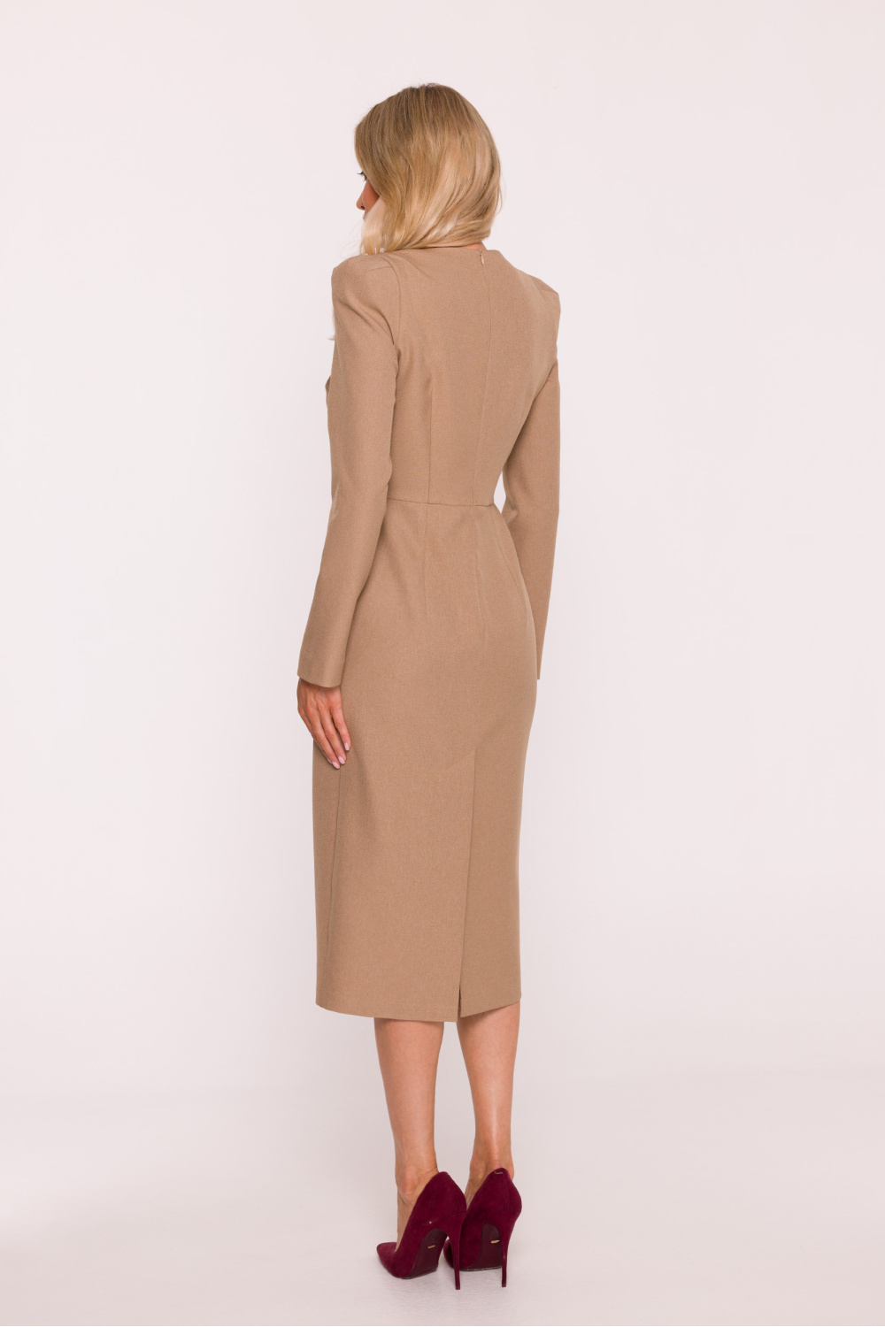 Sukienka Model S412 Beige - Stylove217290 - Beżowy - obrazek 2