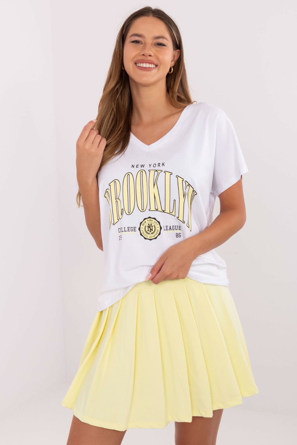 Spódnica Komplet Model RV-KMPL-A774.49 White/Yellow - Relevance217297 - Żółty - obrazek 3