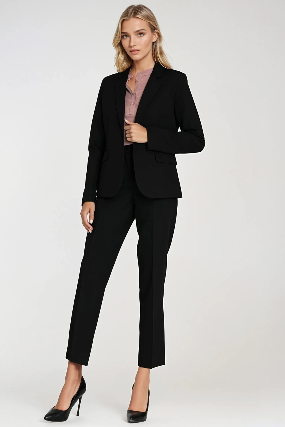 Spodnie Eleganckie spodnie 7/8 SD117 Black - Nife217600 - Czarny - obrazek 4