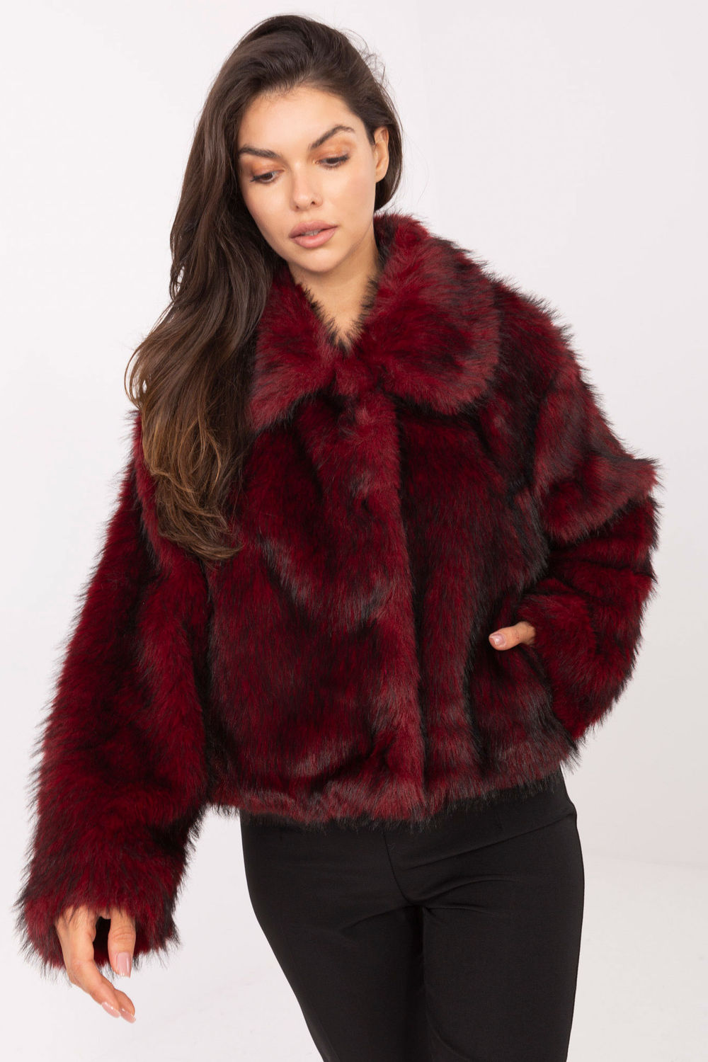 Kurtka Damska Model IT-KR-2502.50 Bordo - Rue Paris217993 - Czerwony